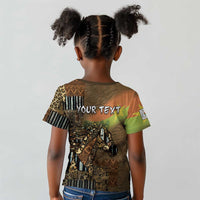 Personalized Burkina Faso Kid T shirt African Tribal Horse Patchwork Style - Wonder Print Shop