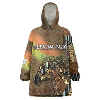 Personalized Burkina Faso Kid Wearable Blanket Hoodie African Tribal Horse Patchwork Style - Wonder Print Shop