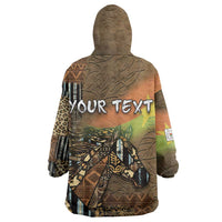Personalized Burkina Faso Kid Wearable Blanket Hoodie African Tribal Horse Patchwork Style - Wonder Print Shop