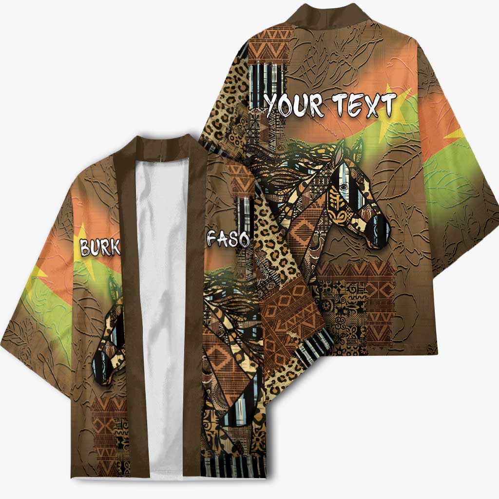 Personalized Burkina Faso Kimono African Tribal Horse Patchwork Style - Wonder Print Shop