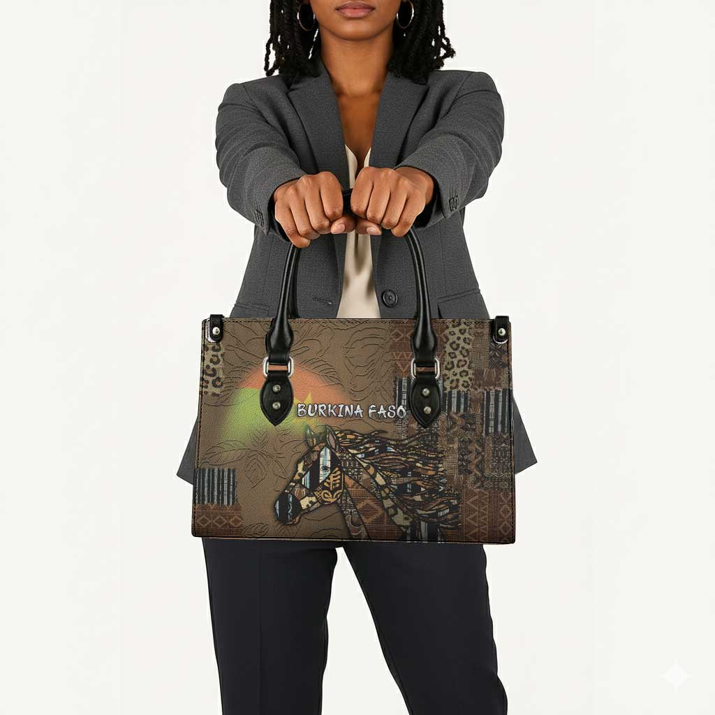 Burkina Faso Leather Bag African Tribal Horse Patchwork Style - Wonder Print Shop