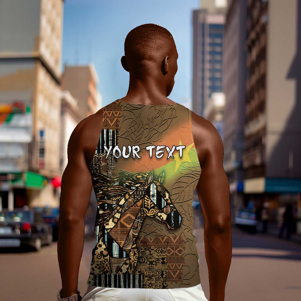 Personalized Burkina Faso Men Tank Top African Tribal Horse Patchwork Style - Wonder Print Shop