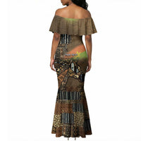 Personalized Burkina Faso Mermaid Dress African Tribal Horse Patchwork Style - Wonder Print Shop