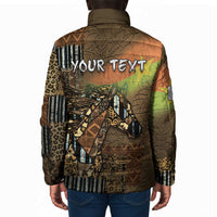 Personalized Burkina Faso Padded Jacket African Tribal Horse Patchwork Style - Wonder Print Shop