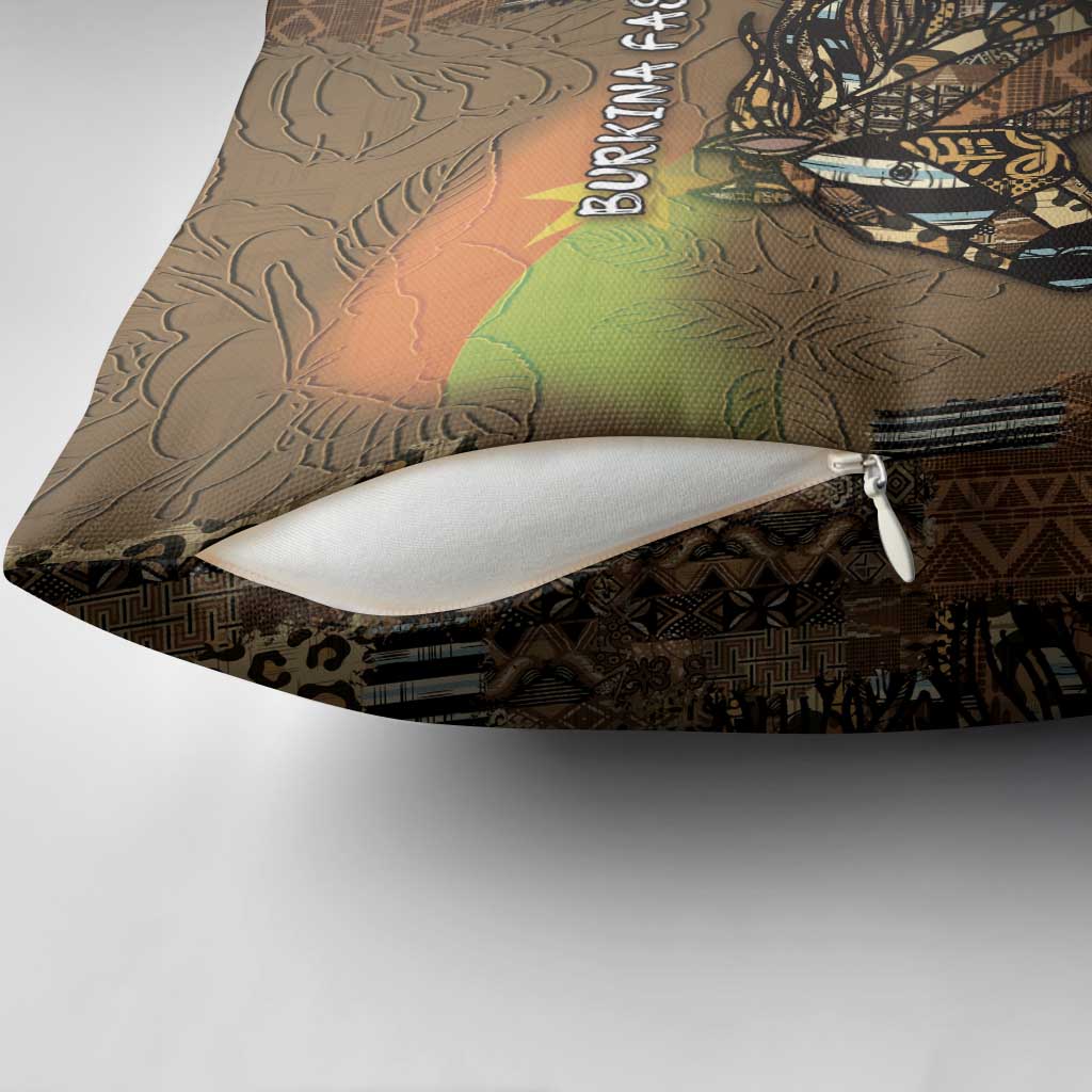 Burkina Faso Pillow Cover African Tribal Horse Patchwork Style - Wonder Print Shop