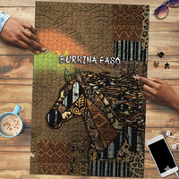 Burkina Faso Puzzle African Tribal Horse Patchwork Style - Wonder Print Shop