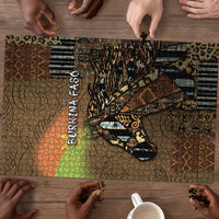 Burkina Faso Puzzle African Tribal Horse Patchwork Style - Wonder Print Shop