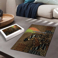 Burkina Faso Puzzle African Tribal Horse Patchwork Style - Wonder Print Shop