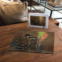 Burkina Faso Puzzle African Tribal Horse Patchwork Style - Wonder Print Shop