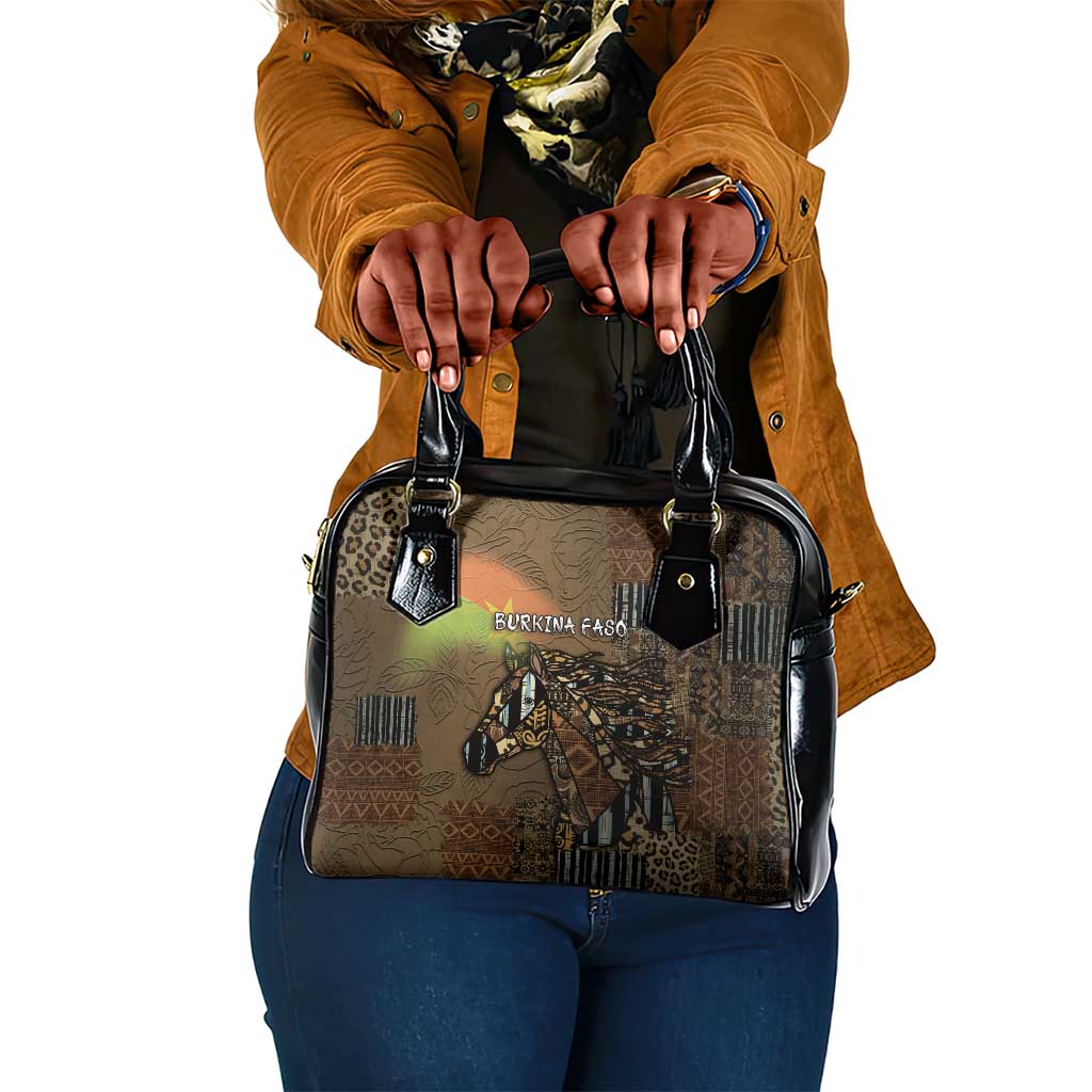 Burkina Faso Shoulder Handbag African Tribal Horse Patchwork Style - Wonder Print Shop