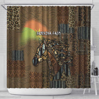 Burkina Faso Shower Curtain African Tribal Horse Patchwork Style - Wonder Print Shop