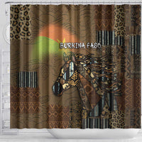 Burkina Faso Shower Curtain African Tribal Horse Patchwork Style - Wonder Print Shop