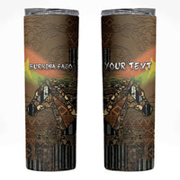 Personalized Burkina Faso Skinny Tumbler African Tribal Horse Patchwork Style - Wonder Print Shop