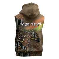 Personalized Burkina Faso Sleeveless Hoodie African Tribal Horse Patchwork Style - Wonder Print Shop
