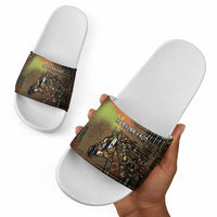 Burkina Faso Slide Sandals African Tribal Horse Patchwork Style - Wonder Print Shop