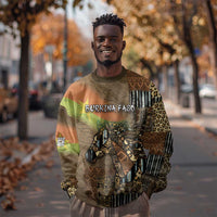 Personalized Burkina Faso Sweatshirt African Tribal Horse Patchwork Style - Wonder Print Shop
