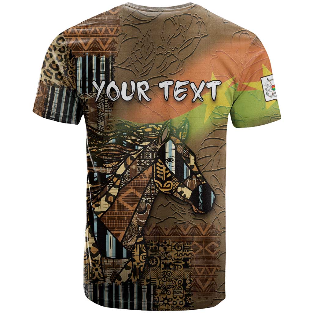 Personalized Burkina Faso T shirt African Tribal Horse Patchwork Style - Wonder Print Shop