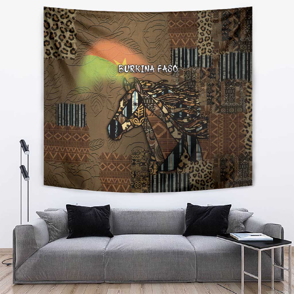 Burkina Faso Tapestry African Tribal Horse Patchwork Style - Wonder Print Shop