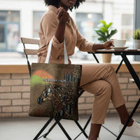 Burkina Faso Tote Bag African Tribal Horse Patchwork Style - Wonder Print Shop
