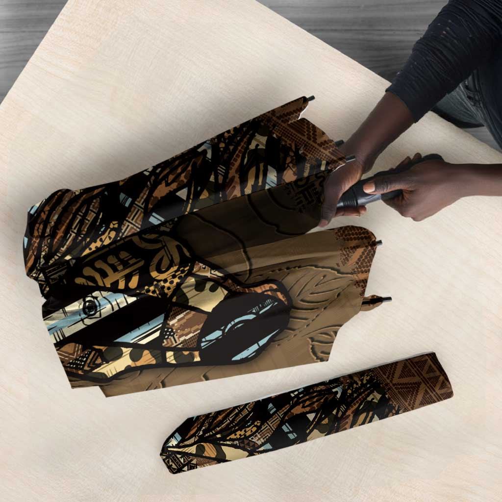 Burkina Faso Umbrella African Tribal Horse Patchwork Style - Wonder Print Shop