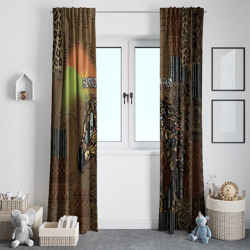 Burkina Faso Window Curtain African Tribal Horse Patchwork Style - Wonder Print Shop