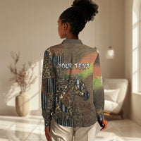 Personalized Burkina Faso Women Casual Shirt African Tribal Horse Patchwork Style - Wonder Print Shop