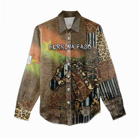 Personalized Burkina Faso Women Casual Shirt African Tribal Horse Patchwork Style - Wonder Print Shop