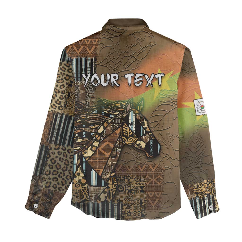 Personalized Burkina Faso Women Casual Shirt African Tribal Horse Patchwork Style - Wonder Print Shop