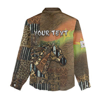 Personalized Burkina Faso Women Casual Shirt African Tribal Horse Patchwork Style - Wonder Print Shop