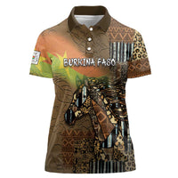 Personalized Burkina Faso Women Polo Shirt African Tribal Horse Patchwork Style - Wonder Print Shop