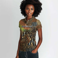 Personalized Burkina Faso Women Polo Shirt African Tribal Horse Patchwork Style - Wonder Print Shop