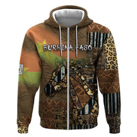 Personalized Burkina Faso Zip Hoodie African Tribal Horse Patchwork Style - Wonder Print Shop