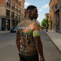 Personalized Burkina Faso Zipper Polo Shirt African Tribal Horse Patchwork Style - Wonder Print Shop