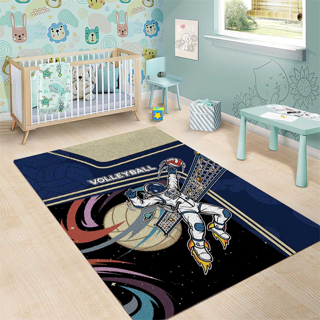 Volleyball Area Rug Astronaut Cosmic Spiker