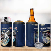 Custom Volleyball 4 in 1 Can Cooler Tumbler Astronaut Cosmic Spiker