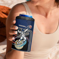 Custom Volleyball 4 in 1 Can Cooler Tumbler Astronaut Cosmic Spiker
