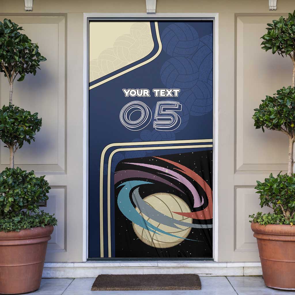 Custom Volleyball Door Cover Astronaut Cosmic Spiker