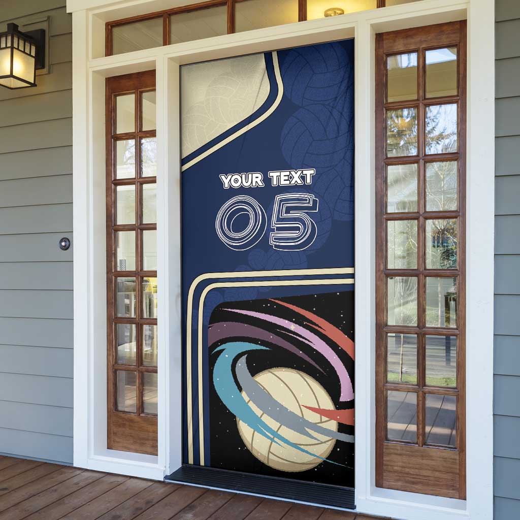 Custom Volleyball Door Cover Astronaut Cosmic Spiker