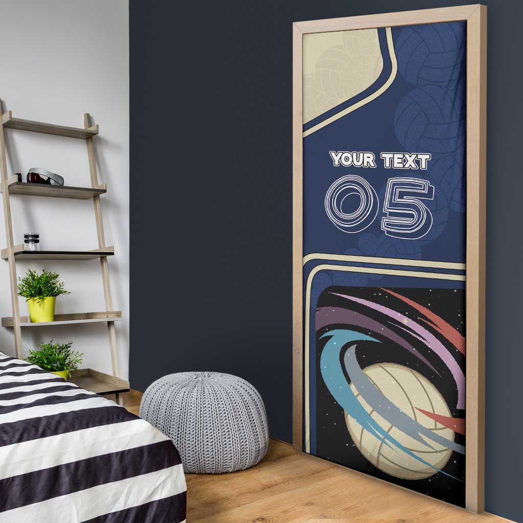 Custom Volleyball Door Cover Astronaut Cosmic Spiker