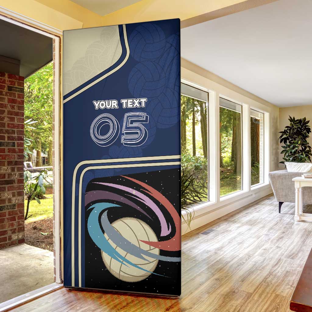 Custom Volleyball Door Cover Astronaut Cosmic Spiker