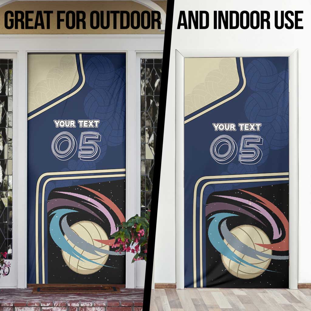 Custom Volleyball Door Cover Astronaut Cosmic Spiker