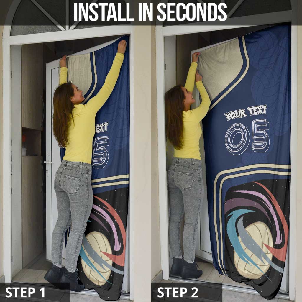 Custom Volleyball Door Cover Astronaut Cosmic Spiker