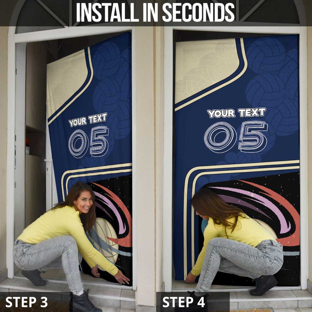 Custom Volleyball Door Cover Astronaut Cosmic Spiker