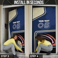 Custom Volleyball Door Cover Astronaut Cosmic Spiker