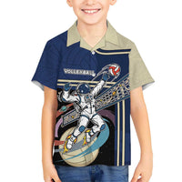 Custom Volleyball Hawaiian Shirt Astronaut Cosmic Spiker