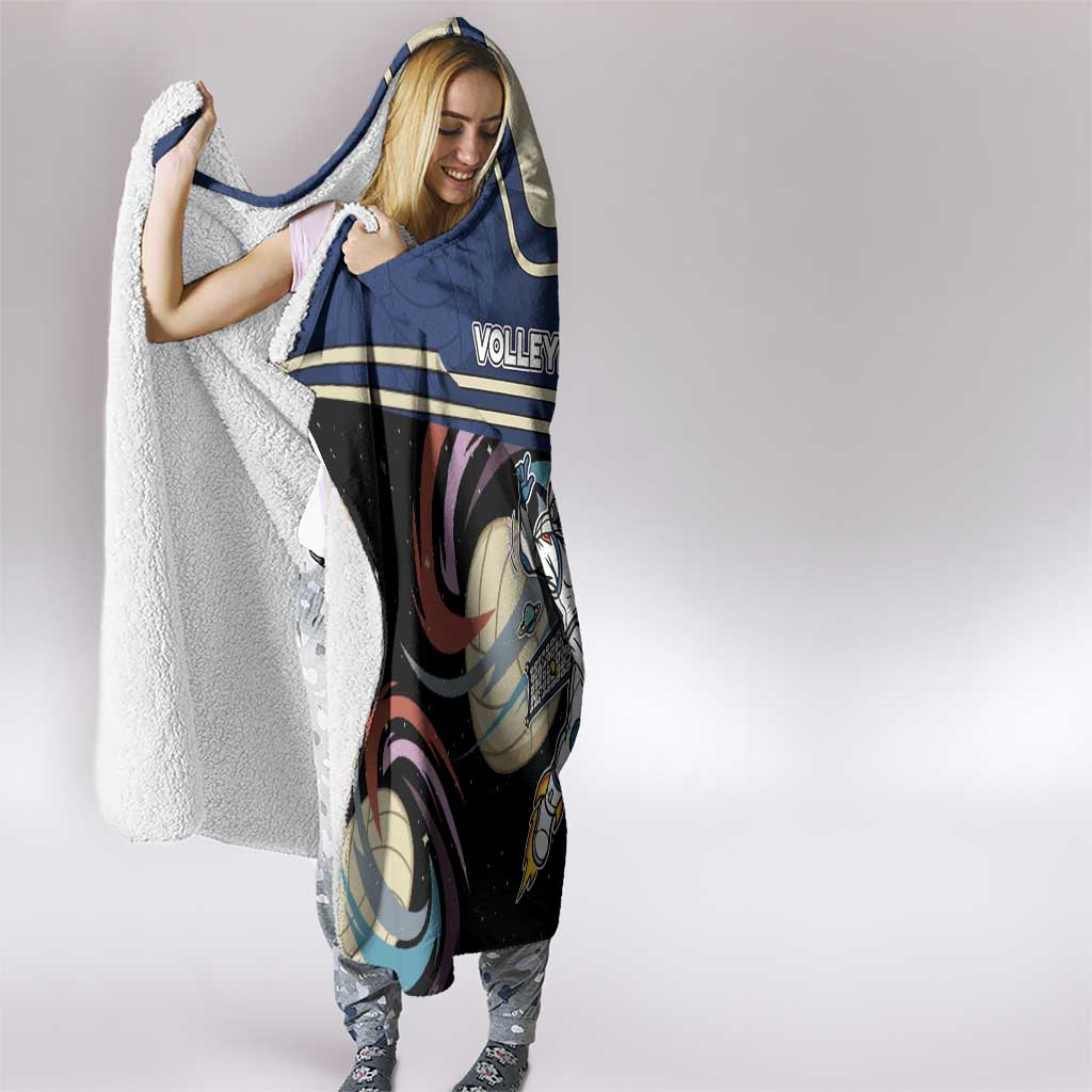 Volleyball Hooded Blanket Astronaut Cosmic Spiker