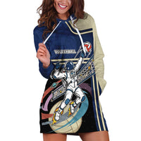 Custom Volleyball Hoodie Dress Astronaut Cosmic Spiker