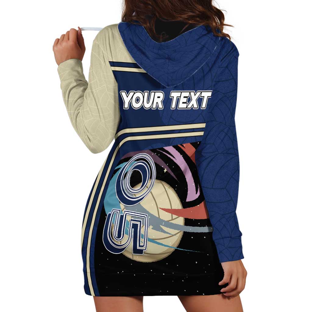 Custom Volleyball Hoodie Dress Astronaut Cosmic Spiker