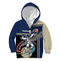 Custom Volleyball Kid Hoodie Astronaut Cosmic Spiker