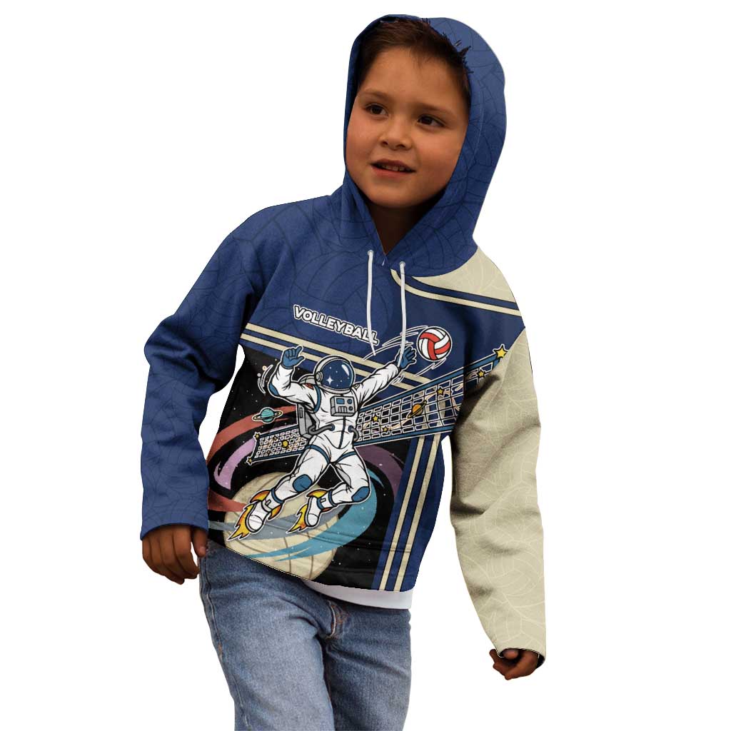 Custom Volleyball Kid Hoodie Astronaut Cosmic Spiker